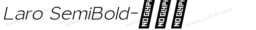 Laro SemiBold字体转换